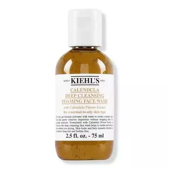 Kiehl s From 1851 Travel Size Глубоко очищающая пенка для умывания с календулой для лица, 2,5 унции