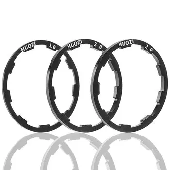 Kigauru Set of Aluminum Alloy Bike Sprocket 1mm 2mm Lightweight Bike Flywheel Hub Tower Base Bracket Axle Washers 3-Piece Spacers, Spacers, / / 2mm,