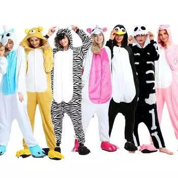 Кигуруми Единорог Единорог Панда мультфильм фланелевые пижамы для женщин и мужчин пижамы комбинезоны комбинезоны костюмы для косплея животных xl