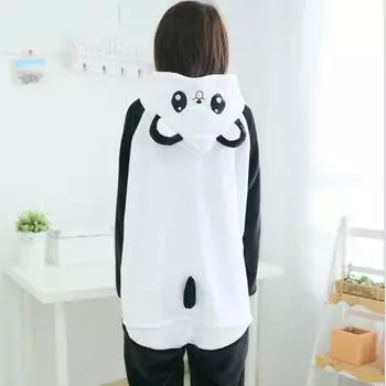 Кигуруми Панда Косплэй женский комбинезон женский повседневный свободный длинный комбинезон с карманами пижамы