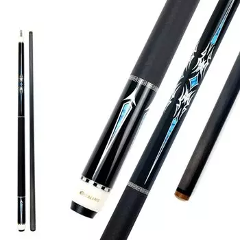 Кий для бильярда KHEALING Carbon T 700 Carbon Fiber 58 дюймов 14 мм Electric Wood Leather Head Black Electric Wood Point Angle Billiard Supplies Joint чёрный