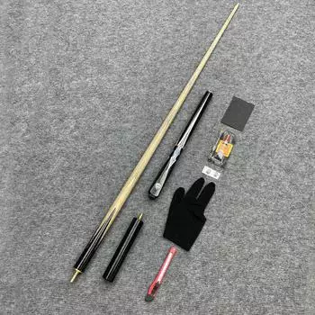 Кий для бильярда, разрезной на 3/4, 10 мм, маленький, медный, с наконечником в виде обруча, китайский, черный, восьмерка для снукера, кий из ясеня с принадлежностями