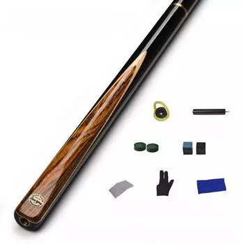 Кий для бильярда, разрезной на 3/4, 10,2 мм, кий для снукера на 8 шаров, ясень, 145 см, 19 унций, с удлинителем и бесплатными принадлежностями, 1 шт.