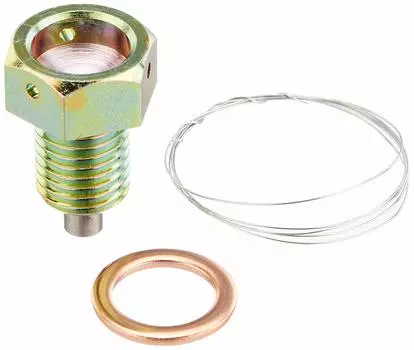 Kijima 105-1203 Мотоциклетные запчасти Проволочная блокировка Сливной болт, Сталь, Honda Диаметр резьбы 0,5 дюйма Honda series Screw diameter