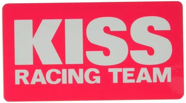 Kijima K1482 Motorcycle Parts KISS Racing Team Sticker Pink Base/White Letter M Size M