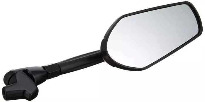 Kijima Мотоциклетные запчасти Зеркало TECH01 Двойное зеркало Болт 10 мм Левое и правое Совместимый тип 1 шт. Алюминиевая стойка Универсальный Черный/Черный 203-8049