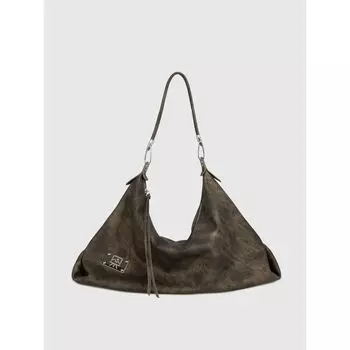 Kikawa Card Original Retro Fancy Soft Leather Tote Brown