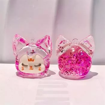 Kiki Мини Лиса Украшение Симпатичное Акриловое Украшение Настольное Украшение Брелок Аксессуары розы красного