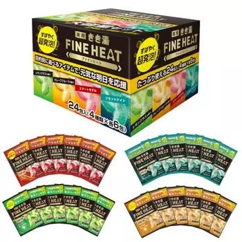 Kikiyu [квази-наркотик] мелкодисперсный газированный большой емкости 4 вида ароматов в индивидуальной упаковке набор солей для ванн 50 г x 24 пакета