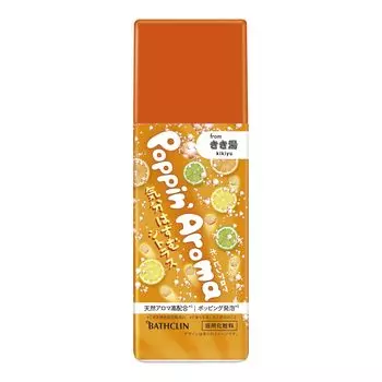 Kikiyu Poppin Aroma с цитрусовым ароматом 360 г 12 Bathclean Газированная соль для ванн Пенящаяся Поднимающая настроение (примерно порций)