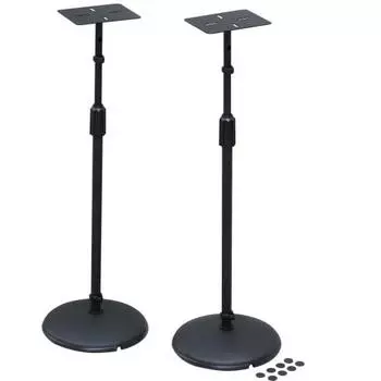 Kiktani Speaker Stand Top Plate: 150mmX120mm Height: 575mm~1,045mm with Insulator AV-SPS Black