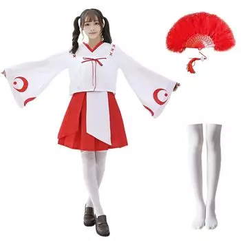Kikyo Shrine Maiden Косплей Shrine Maiden Новое взрослое культурное событие Сцена Kikyo Косплей Shrine [Kanzu Ryohin] Косплей, Костюм, День года, Костюм,
