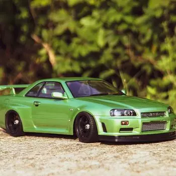 Killerbody 48646 Nissan Skyline (Р34) Готовый каркас кузова для электрических туринговых радиоуправляемых гонок в масштабе 1/10 Green
