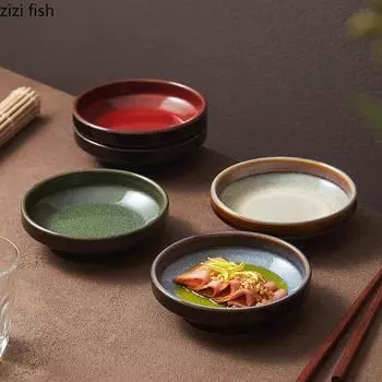 Kiln Changes Высокая ножка Тарелка для закусок Керамическая десертная тарелка Тарелка для закусок Блюдо для приправ Посуда для молекулярной кухни в отеле