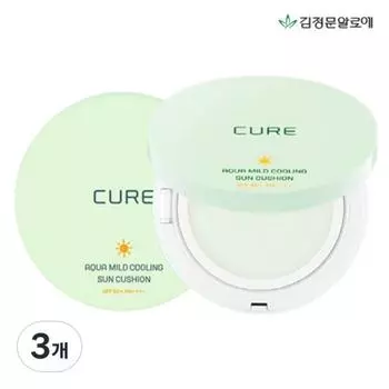 Kim Jeong-moon Aloe Aqua Mild Cooling Sun Cushion SPF50+ PA++++, 25g, 3 pieces