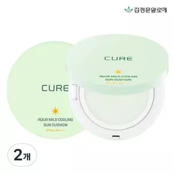 Kim Jeong-moon Aloe Aqua Mild Cooling Sun Cushion SPF50+ PA++++, 25g, 2 pieces