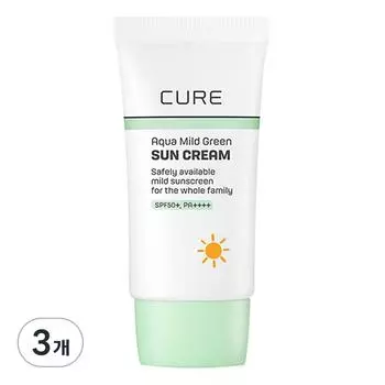 Kim Jeong-moon Aloe Aqua Mild Green Sun Cream SPF50+ PA++++, 40ml, 3 units