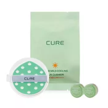 Kim Jeong-moon Aloe La Sense Loe Cure Aqua Мягкий охлаждающий солнцезащитный кушон SPF50+ PA++++ Сменный блок + Мини 2X крем 3,5 г х 2 шт., 1 набор
