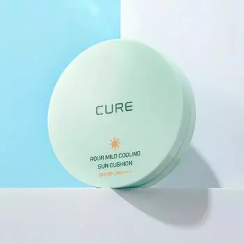 Kim Jeong Moon CURE Aqua Mild Cooling Sun Cushion SPF50+ PA++++, Kbeauty, корейская косметика, образец