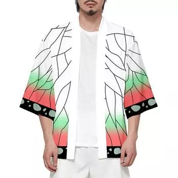 Kimetsu Demon Slayer No Yaiba Kochou Shinobu Cosplay Loose Haori Tops Coat S