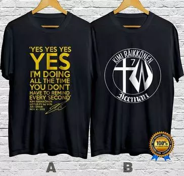 Кими Райкконен Iceman Driver футболка унисекс с короткими рукавами S