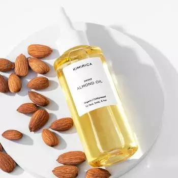 Kimirica 100% чистое масло сладкого миндаля холодного отжима для роста волос и сияющей кожи и лица - 100 мл