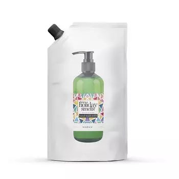 Kimirica How Holiday Smells Миндальное масло и масло ши для мытья рук Refill Pack, 100% веганский продукт и без парабенов, 1000 мл