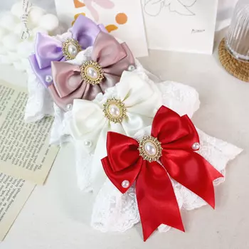 [KIMnyang_deng] Накидка в виде кошки и щенка с кружевом и ленточками из матросской ленты White S