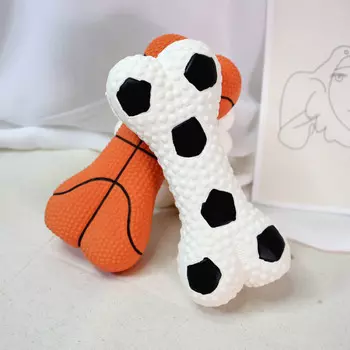 [KIMnyang_deng] Шарик с костяным принтом, щенок, писк, латексная игрушка Basketball