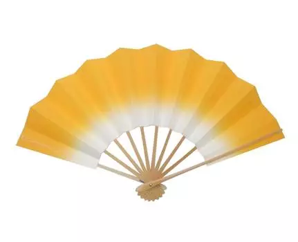 Кимоно Bokashi Dance White 9 5 минут Сделано в Для танцев и праздничных танцев [Город Асакуса] Веер, Бамбук, см, [Ямабуки, Япония] Желтый, практика, жёлтый