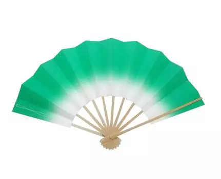 Kimono Bokashi Dance White 9 5 minutes Made in For for dances and festival dances [Asakusa City] Fan, Bamboo, cm, [Green, Japan] Green, lessons, зелёный