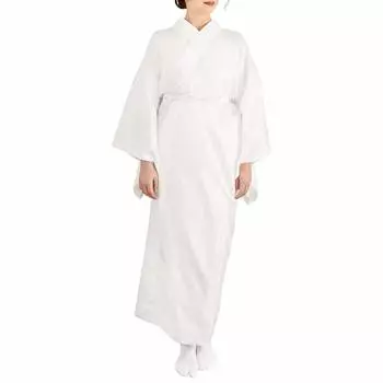 Кимоно, длинное нижнее белье, можно стирать, с воротником и эмблемой, размер M [город Киото] белый