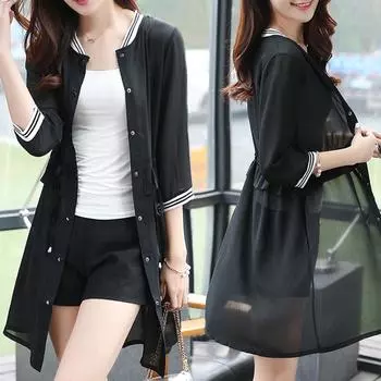 Кимоно-кардиган с длинным рукавом, женская летняя осенняя тонкая дышащая шифоновая блузка, повседневные топы на шнуровке XXL белый