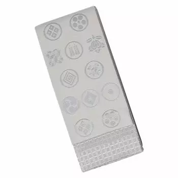 Кимоно квадратный оби двусторонний узор семейного герба [стильный ироха] для мужчин (Серебряный)