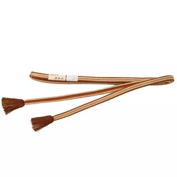 Кимоно Obijime Suiran Kobo Silk Кимоно из чистого шелка в японском стиле коричневого цвета x [Kyoto Yuzen] 100% ручная сборка (К. бежевый)