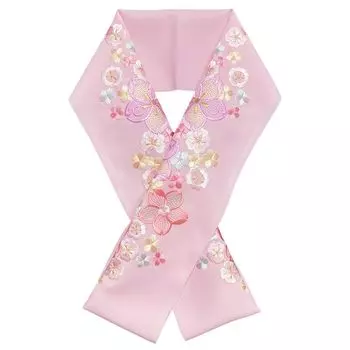 Кимоно Половина Половина Японский Совершеннолетие Выпускной Длинный Цветущая вишня [Киото Юдзэн] Воротник, Воротник, Одежда, Кимоно, Церемония, Фурисодэ, Церемония, розовый