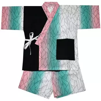 Кимоно японский узор переключения Jinbei хлопок одежда бабочка [стильный Iroha] 100% детский (90) белый