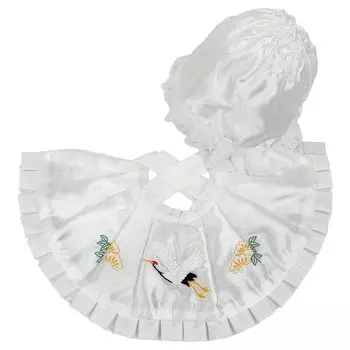 Кимоно Shrine visit baby first made in girls [Kyoto Yuzen] нагрудник, шляпа, аксессуары, комплект из 2 предметов, одежда, одежда, без формалина, Япония, белый, мальчики, белый