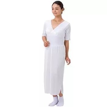 Kimono Slip 402 A slip with a neat silhouette that need to be tied with just put it [Sambi] No. doesn t strings, on. (M) белый