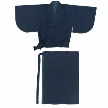 Кимоно Solid Crepe Dark [KYOETSU], стирающееся, двухкомпонентное кимоно, рукав, цвет, ткань, женский (Л, Синий)