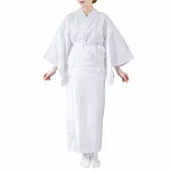 Кимоно Стирающееся поставляется с воротником-стойкой и может использоваться как нижнее белье размера L Стирающееся нижнее белье [Kyoto Town] из двух частей, белое,