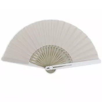 Kimono Summer Fan with Paper Fashion Craft [Asakusa City] Box, Tablet, Women s Present, Gift, Fan, (Gray) серый