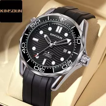 KIMSDUN Часы Светящиеся водонепроницаемые кварцевые часы Высококачественные немеханические мужские часы;часы