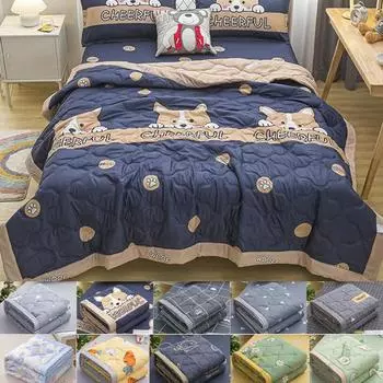 Kin Friendly матовый хлопок летнее одеяло летнее прохладное минималистское студенческое общежитие одно тонкое одеяло с кондиционером 70X100cm Thin Quilts