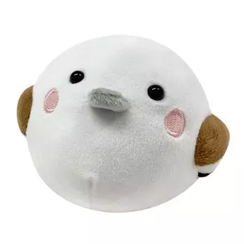 Kinagari and Shimaenaga Plush Shimaenaga Small Round Figurine 1 (Long-tailed Tit) Mascot, (Long-tailed Tit), Bird, Soft, Fluffy, Hand-Sized, (Mascot,