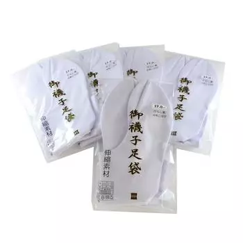 Kinaya Kinya Stretchable Tabi 5 пар, комплект из 4 предметов, открытая подкладка Kohaze (26,0) белый