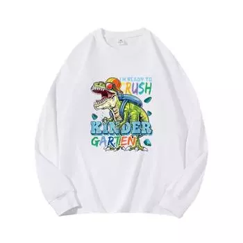 Kindergarten Autumn Clothing Long Sleeved Pure Cotton New Men s and Women s Top, Spring Inner Layer, Basic Shirt, Round Neck Long Sleeved T-shirt M коричневый