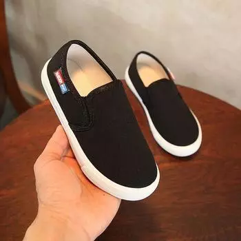 Kindergarten cloth shoes pedal baby canvas shoes spring and autumn soft-soled girls boys board shoes breathable shoes children s new models 27 yards inner length 16.5cm