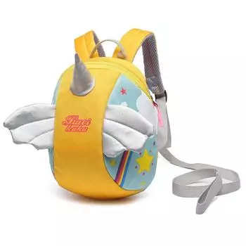 Kindergarten School Bag Kids Baby Super Cute Backpack 2-Year-Old Girl 3-Year-Old Girl Small Class Anti-Lost Backpack The Yellow Unicorn