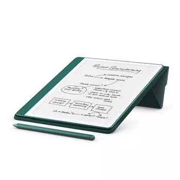 Kindle Scribe в обложке из натуральной кожи премиум-класса Amazon [Для (выпущено 2024/2022)] (темно-изумрудный)